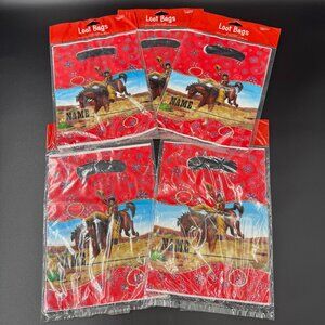 Rodeo Cowboy Loot Treat Bags Paper Art Western Kids Birthday Party